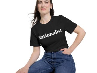 Nationalist Bold White Lettering T-Shirt | Premium Black Tee